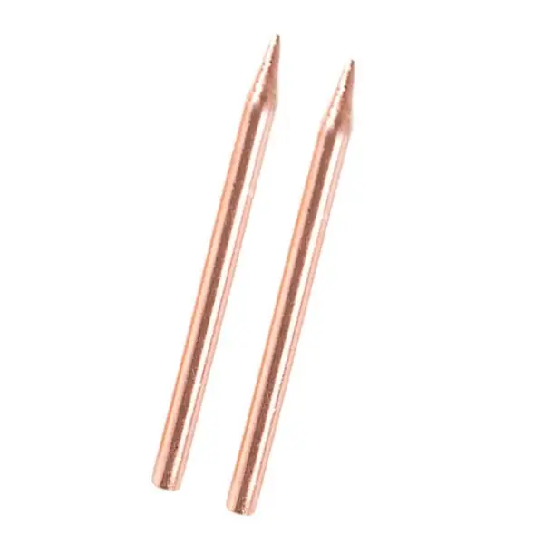 Universal replacement copper welding electrodes for spot welding pens and machines.