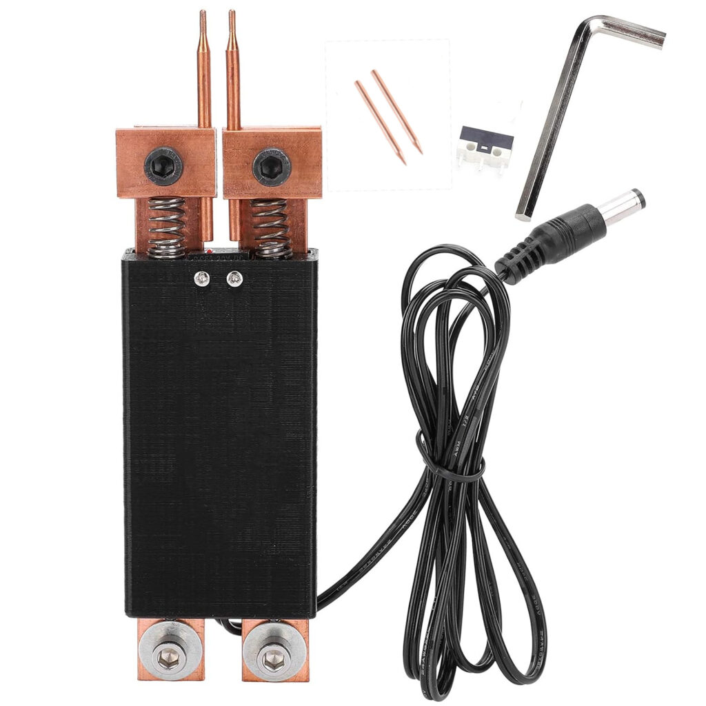 Gopimer Spot Welding Gun for Lithium Batteries – Handheld Battery Pack Welder with Copper Electrodes and Accessories